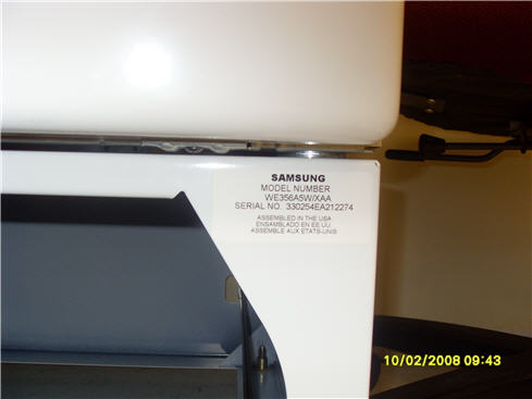 Pedestal's Serial Number Location